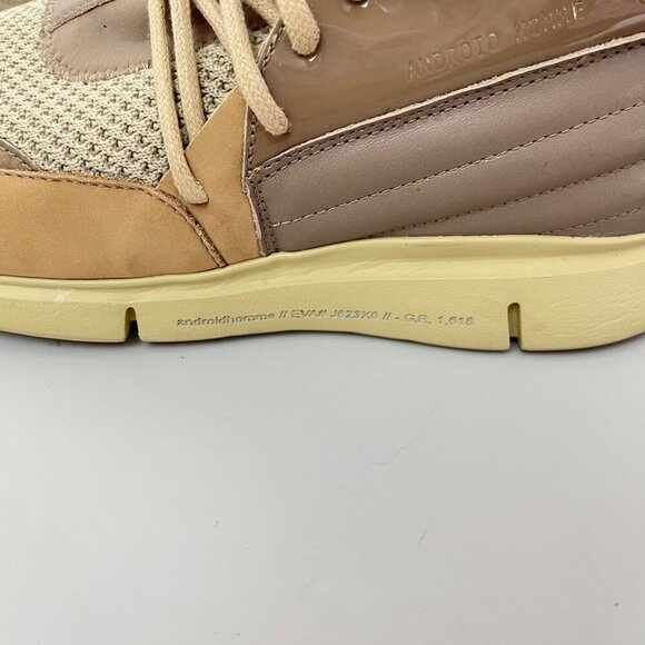 Android‎ Homme Handmade Italian Beige & Taupe Sneakers - Picture 3 of 8